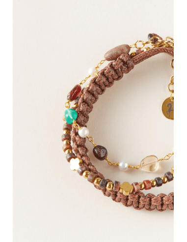 pietre, placcato oro 14K, braccialetti, orecchini, collane