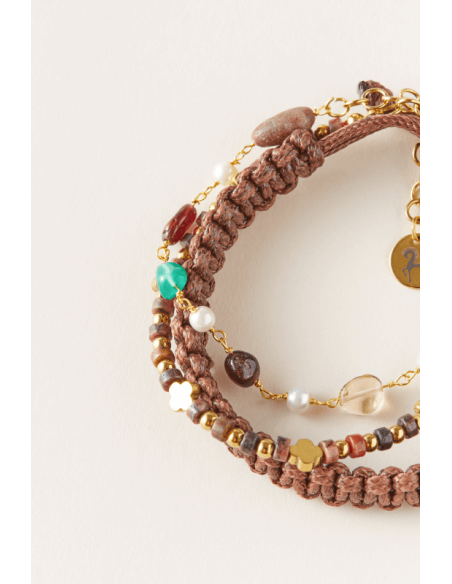 pietre, placcato oro 14K, braccialetti, orecchini, collane